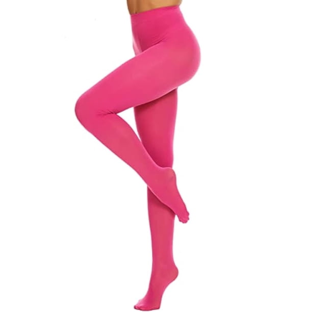 Medias de mujer de color sólido con pie completo, medias opacas de colores vibrantes, medias de moda