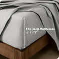 thumbnail image 3 of Bare Home Flannel Sheet Set - 100% Cotton - Deep Pocket - Queen, Light Gray, 4-Pieces, 3 of 7