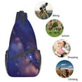 thumbnail image 6 of ZICANCN Crossbody Sling Bag for Men Women - Galaxy Sky Casual Shoulder Backpacks for Travel Sport Climbing Runners Daypack, 6 of 9