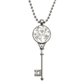 thumbnail image 1 of Baroque Lion Shell Shield Illustration Pattern Pendant Vintage Necklace Silver Key Jewelry, 1 of 3