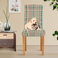 thumbnail image 4 of Yayeee 2 Pack Dining Chair Covers Stretch Parson Chairs Slipcovers Seat Protector, Red Green Tartan Pattern, 4 of 6