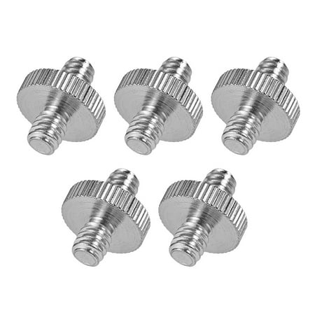Andoer 5pcs Standard 14 -20 Male to 14 -20 Male Threaded Screw Adapter Tripod Mounting Thread Screw Converter for Tripod Monopod Ballhead