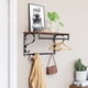 thumbnail image 5 of VASAGLE Perchero de Pared, Estante de Pared, Colgador con 5 Ganchos, para Entrada, Pasillo, Baño, Sala de Estar, Diseño Industrial, Marrón Rústico y Negro, 5 of 5