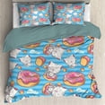 thumbnail image 1 of Baby Kitten con Donut Funda Nórdica Queen 90 x 90 en Ultra Suave Lavado, 1 of 8