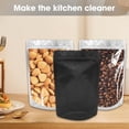 thumbnail image 5 of Black 7" x 10" Stand Up Pouch Bags, 100 Pack - Clear Front &  Foil , Resealable and Heat Sealable Storage Bags for , Snacks, Coffee, Candy, and, 5 of 6