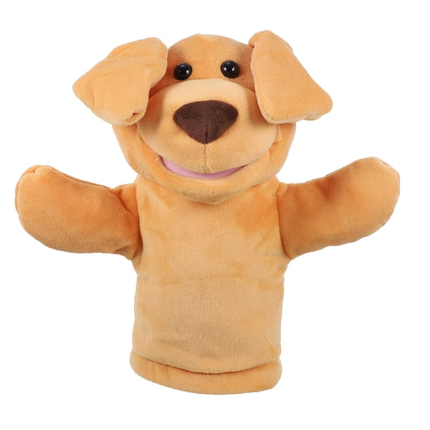 BRIGHTFUFU Animal de peluche juguete peluche perro marioneta juguete niños manos títeres juguete
