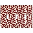 thumbnail image 2 of Metal Light Switch Wall Plate Outlet Cover (Coffee Espresso Mocha Bean Pattern Brown - Triple Toggle), 2 of 2
