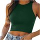 thumbnail image 1 of Sexy Casual mujer sin mangas sólido cuello redondo Tops señoras blusa Crop chaleco Pompotops lopia991100, 1 of 1