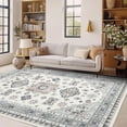 thumbnail image 2 of Living Room Rug 5x7, Washable Boho Area Rug Vintage Low Pile Non Slip Carpet for Bedroom, Dining Room Home Office, 2 of 5