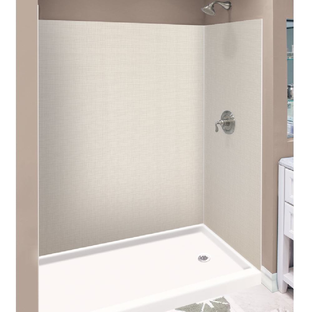 Bisque Transolid EWK606072-38 Expressions 3-Panel Shower Wall Kit 60-in L x 60-in W x 72-in H