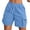 Blue, variant on AHTJRT Cargo Shorts for Women Drawstrings Elastic Waist Workout Hiking Shorts with 4 Pockets Summer Athletic Running Gym Shorts Red L