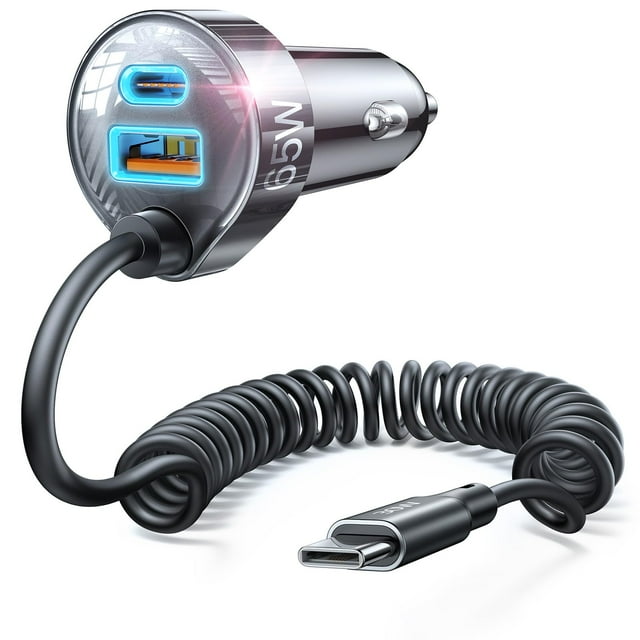 Cargador de coche LISEN de carga rápida tipo C de 65 W para Samsung