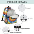 thumbnail image 4 of Colorful Tie Dye Mandala Backpack for School,Cute School Bag,Schoolbag with Adjustable Shoulder Straps & Padded Back,15.25"x11.5"x5.25", 4 of 5