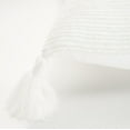 thumbnail image 5 of Rizzy Pillow Knife Edged Woven Pillow White 17"x17"x9", 5 of 6