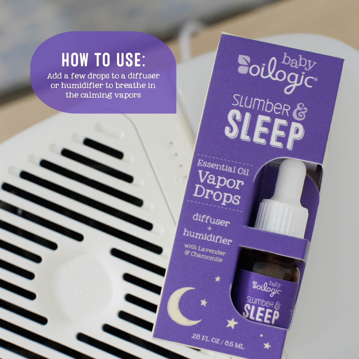 Oilogic Baby Slumber & Sleep Essential Oil Vapor Drops, Lavender 0.28 fl oz