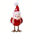 thumbnail image 1 of Adornos de pájaros brillantes de escritorio Lksixu, lindos pájaros de peluche con forma de corazón con gorro y lazo de punto, pareja de pájaros con luces LED, estatua de animales, pájaros, 1 of 2