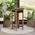 thumbnail image 4 of Bamfox 2 Tier Solid Bamboo Frame Plant Stand Black Traditional,Modern & Contemporary, 4 of 13