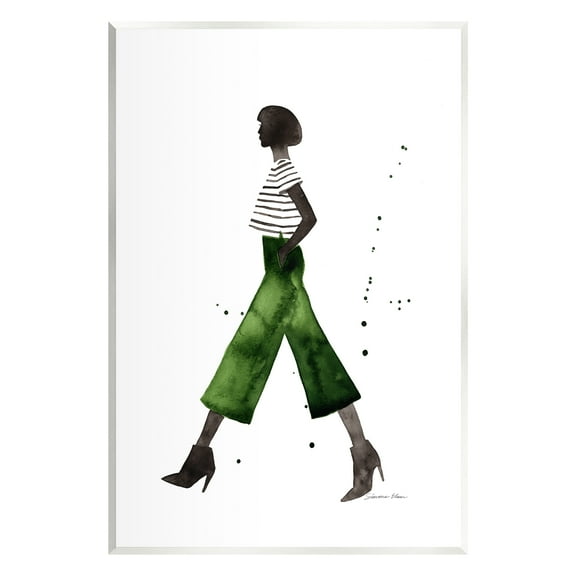 Stupell Industries Casual Fashion Girl Beauty & Fashion Painting Unframed Art Print Wall Art, 10 x 15