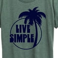 thumbnail image 3 of Instant Message - Live Simple - Women's Short Sleeve Graphic T-Shirt, 3 of 7
