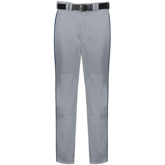 Russell R11LGM.B9N.L Adult Piped Diamond Series 2.0 Baseball Pant, Baseball Gray & Navy - Large