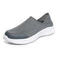 thumbnail image 1 of Men Breathable Athletic Fly Weave Slip On Walking Shoes Running Walking Trainers, 1 of 5