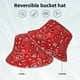 thumbnail image 2 of Balery Red Paisley Floral Sombreros para el sol para hombre y mujer, sombrero de pescador con UPF 50+, 2 of 6
