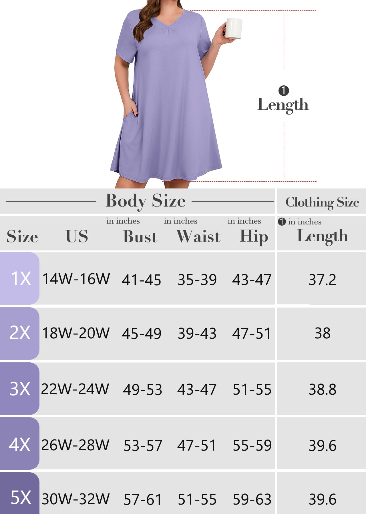 SHOWMALL Nightgowns for Plus Women Soft Short Sleeve Pajama Dress with Pockets for Sleep Night Soft Bloom Pink 3X