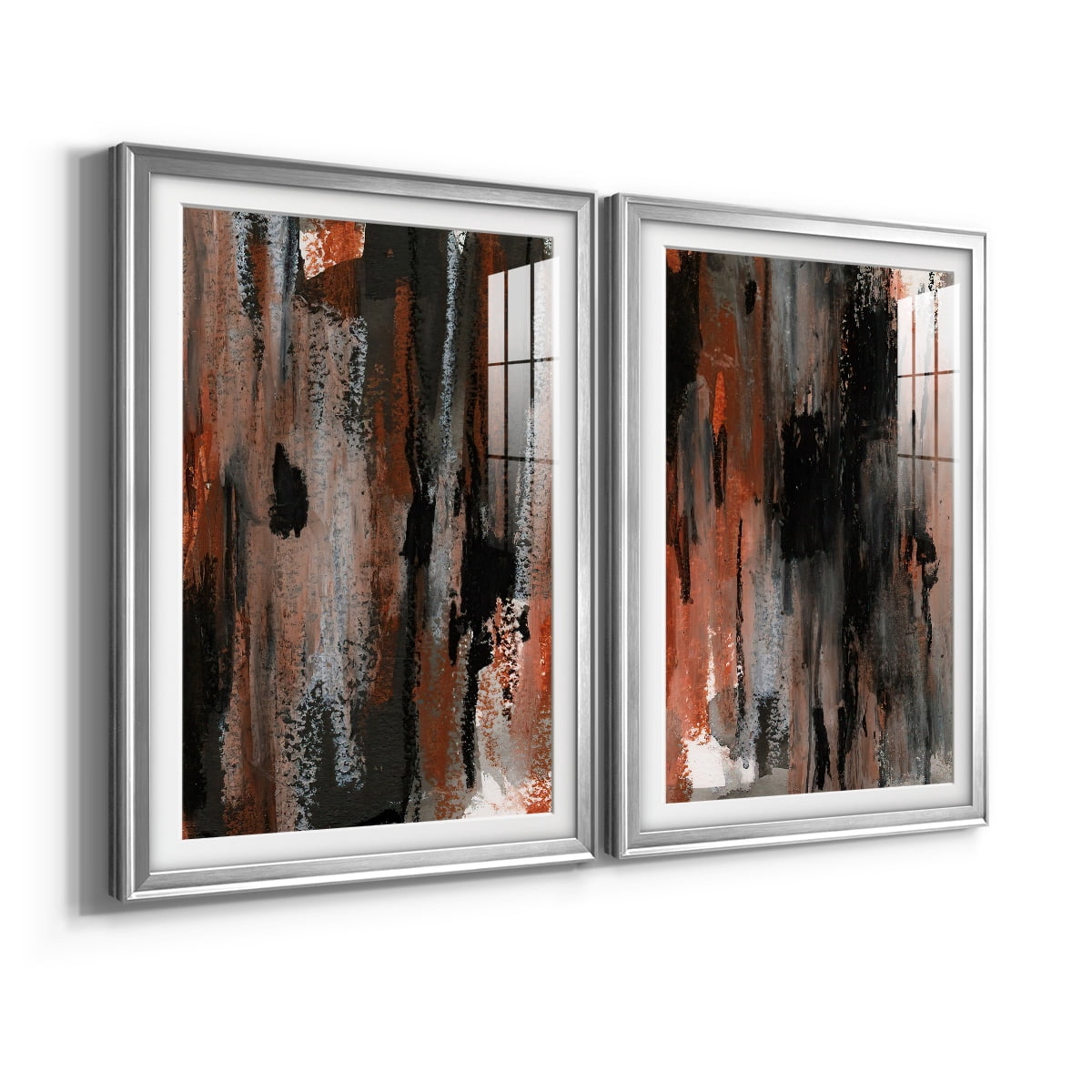 Wexford Home Loft Pastel VII Premium Framed Print, 30.5" x 42.5" - Ready to Hang, Silver (Set of 2)