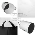 thumbnail image 4 of PAYOHTO Foldable Laundry Room Hamper Bucket Waterproof Bathroom Basket for College Student Living Room Storage Pillows Blankets Black Horse Runs in the Snow, 4 of 8