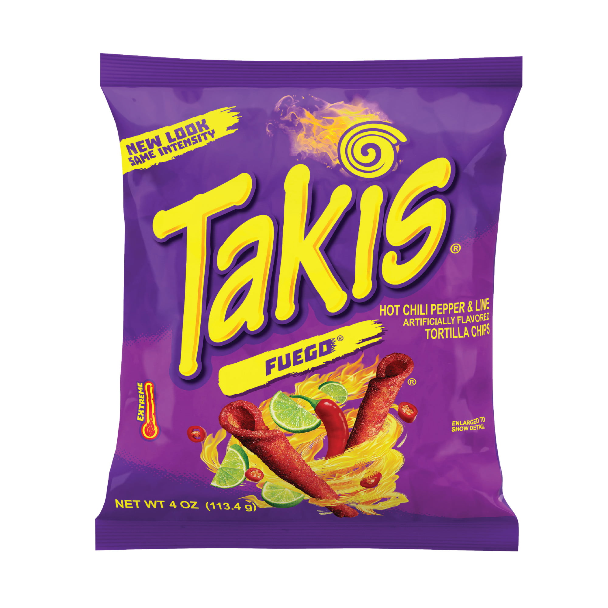 Takis Fuego Rolls 4 oz Bag,  Hot Chili Pepper & Lime Flavored Spicy Tortilla Chips