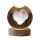 thumbnail image 4 of Bola de cristal 3D con luz LED de noche decorativa con forma de corazón y base de madera 6 cm de diámetro, 4 of 8