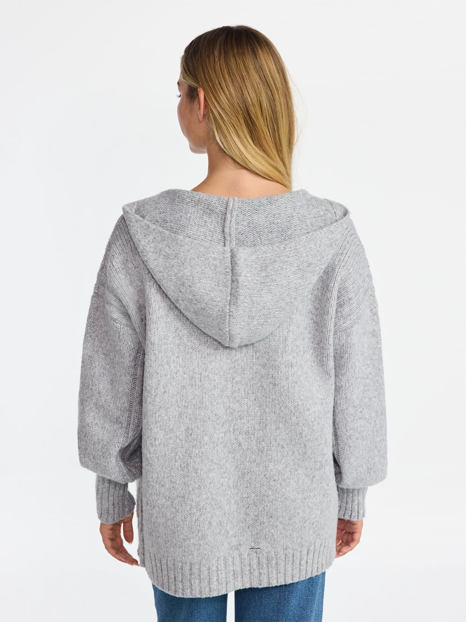 No Boundaries Fashion Hooded Cardigan, Women's Sizes XXS-XXL