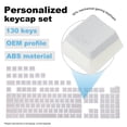 thumbnail image 2 of Unique Bargains 130 Keys Pudding Keycaps Set OEM Profile ABS for Mechanical Keyboard Layout with Keycap Puller, White, 2 of 5