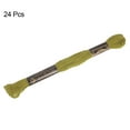 thumbnail image 3 of Uxcell 24 Skeins Embroidery Floss 8.75 Yard Each Long Fiber Cotton Cross Stitch Thread Moss Green, 3 of 6