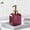 Red, variant on Embossed Glass Soap Dispenser, 320ml/10.8oz Refillable Liquid Hand Soap Pump Bottle, Decorative Lotion & Shampoo Dispenser for Bathroom & Kitchen