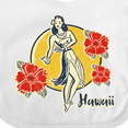 thumbnail image 4 of Inktastic Retro Hula Girl Girls Baby Bib, 4 of 4