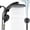 Black, variant on Shower Head with filtered Handheld High Pressure daul Shower Heads with Handheld Spray Combo and 10 Sprays Handheld Shower Head Detachable Shower head Built-in Magnetic Docking and Power Jets Chrome