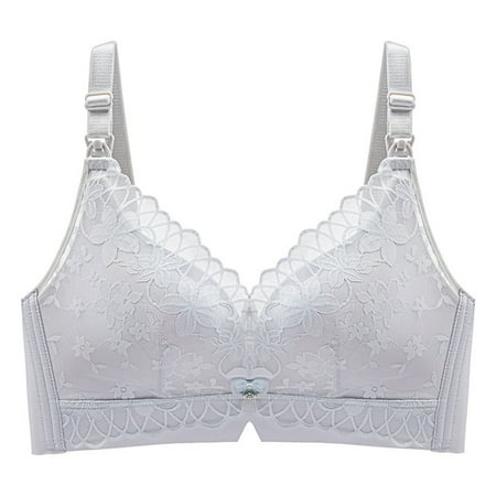 Icvfdpl Women Solid Maternity Nursing Underwear Breathable Sleep Without Underwire Lace Push Up Bra Cozy 42