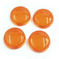 Unique Bargains 4pcs 60mm Dia Orange Plastic Turn Light Cover for Harley XL883 48 Dyna Softail