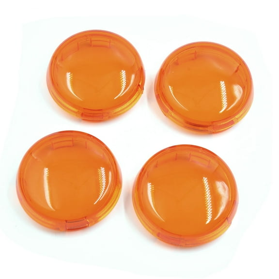 Unique Bargains 4pcs 60mm Dia Orange Plastic Turn Light Cover for Harley XL883 48 Dyna Softail