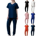 thumbnail image 3 of Scrubs Sets for Women Stretch Classic V-Neck Scrub Top Jogger Pants Medical Nursing Uniform Scrub Set with Pockets, 3 of 3