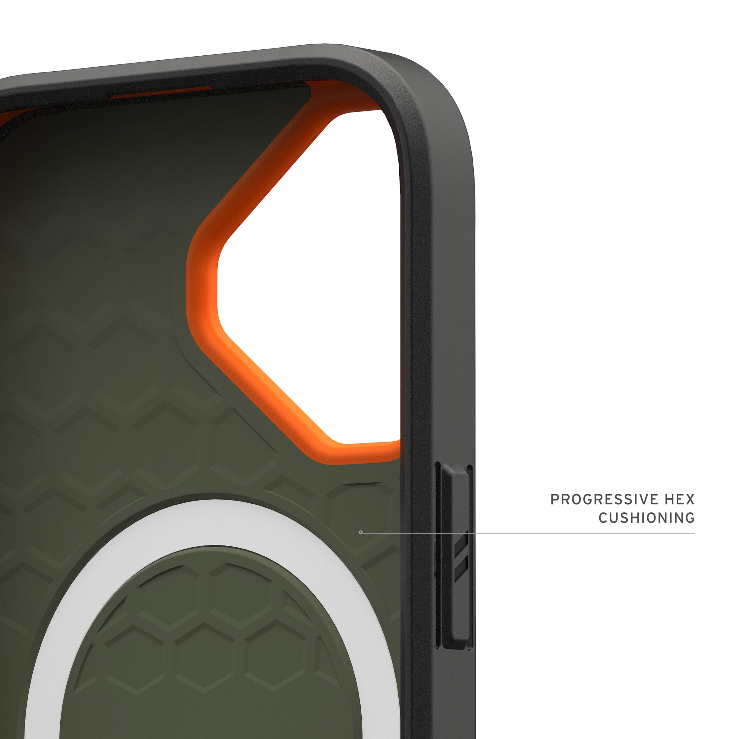 UAG iPhone 17 Case Civilian - Compatible with MagSafe Military Grade Protective Cover, Olive/Orange