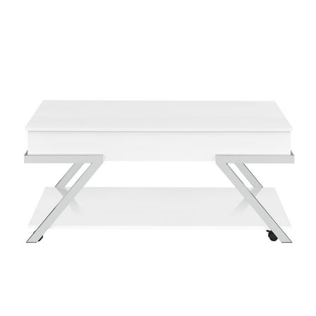 Zena White Square End Table