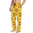 thumbnail image 6 of Yellow Checkered Mens Pajama Pants Cotton Elastic Waistband Lounge Sleep Pajama Bottoms Pj with Pocket, 6 of 7