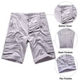 thumbnail image 3 of Men's Classic Relaxed Cargo Short Lightweight Multi Pocket Casual Outdoor Hiking Shorts(111Silver Gray,30), 3 of 4