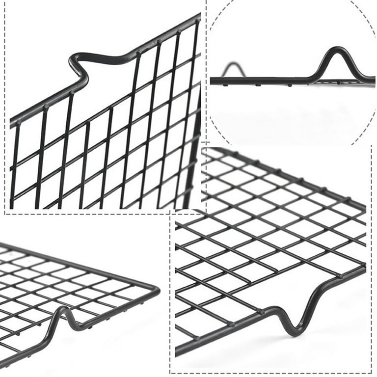 Baking Cooling Rack Stainless Steel Non-Stick Heavy Duty Wire Oven Safe Roasting Rack Cooking Grill Tray for Biscuit Cake Bread-16 inch x 10 inch