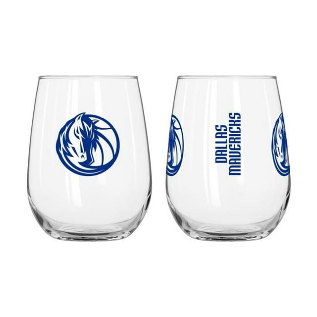 Logo Chaise 706-G16CB-1 16 oz NBA Dallas Mavericks Gameday Bombé Verre de Boisson