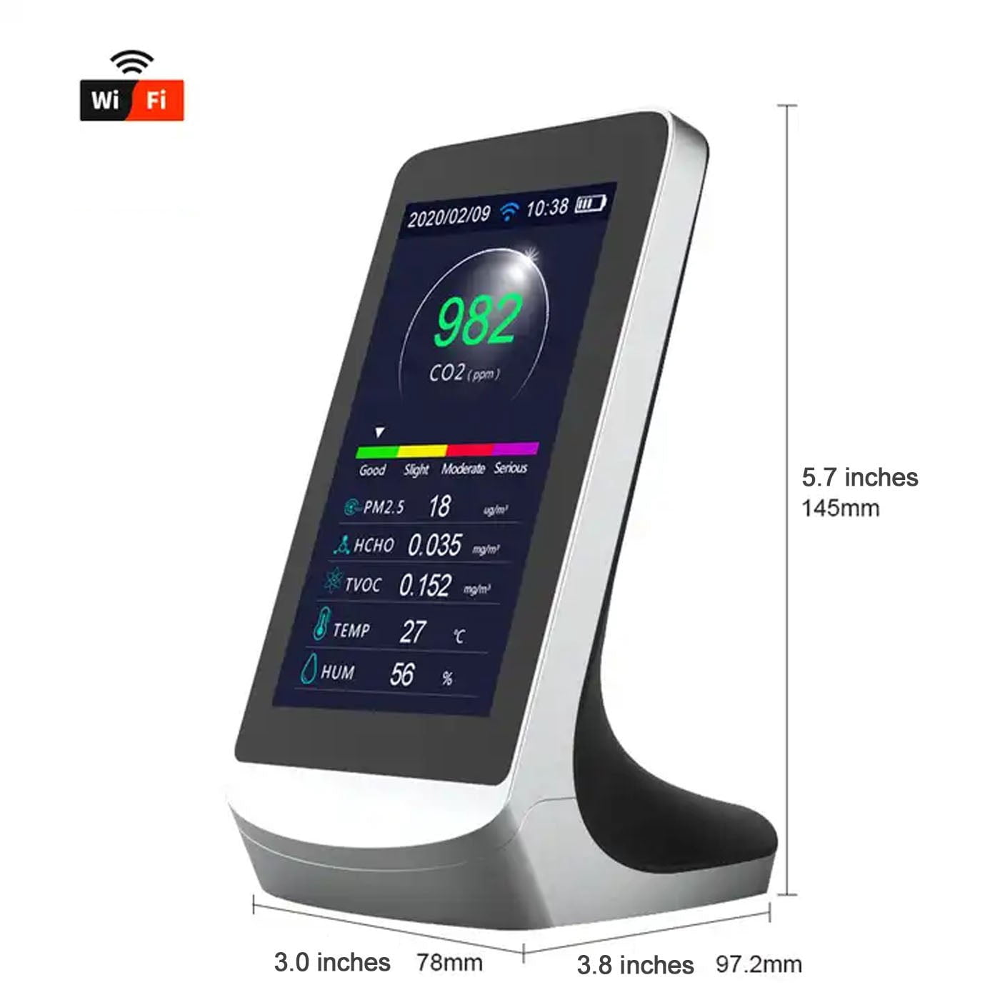 Multi-Function Indoor Air Quality Monitor with Optional Wifi