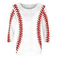 thumbnail image 5 of Rciityk Womens 3/4 Sleeve Blouses Summer Casual Baseball Print Round Neck T-Shirt Daily Plus Size Loose Pullover Tops, 5 of 5