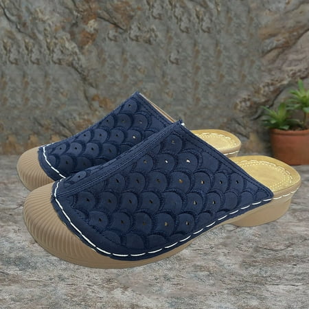 

〖JISUAN〗Women S Sandals Color Solid Large Wedge Slippers Fan Ladies Pattern Sandals Casual And Fashion Women S Sandals